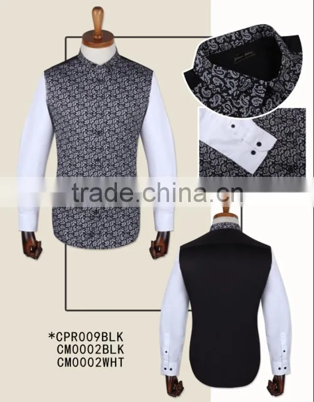 Latest fashion design paisley contrast shirts for men