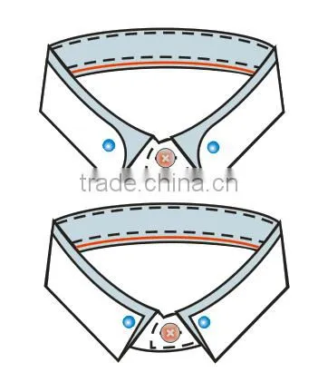 custom model long sleeve turn up collar bespoke man shirt