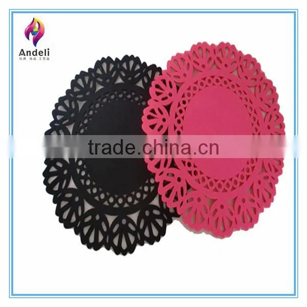 wholesale felt woven blank round laser cut placemat