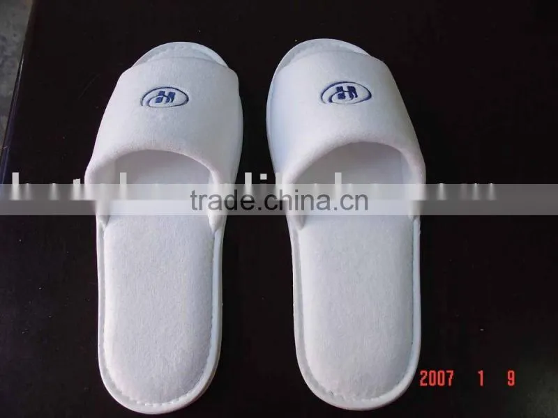 Washable 100% Cotton Hotel Slipper with embroidery