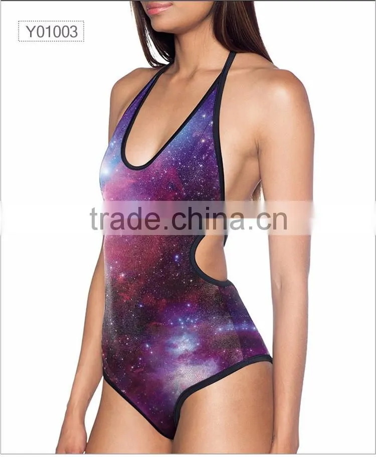 2017 Blue Celebrity One Piece Swimwear