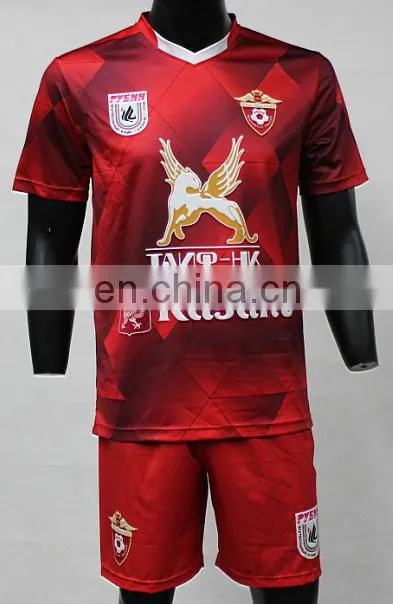 Flexible MOQ fashion custom high quality soccer kits with sublimation