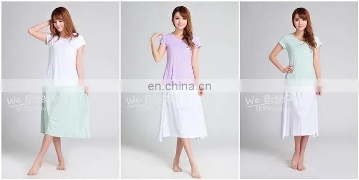 Ladies' Bamboo Pocket T-shirt Asymmetry Design Longer Back Short Front