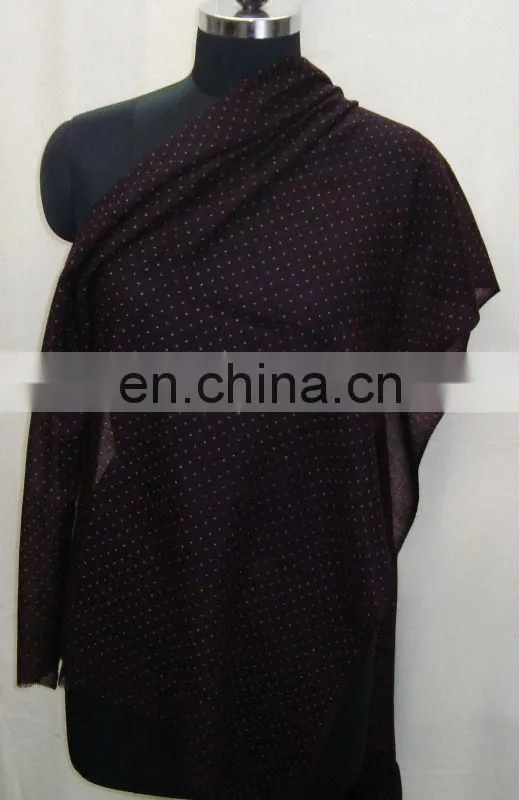 Light weight thin wool printed scarf