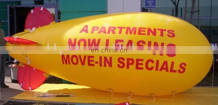 4m long inflatable blimp airship/inflatable zeppelin helium balloon for advertising