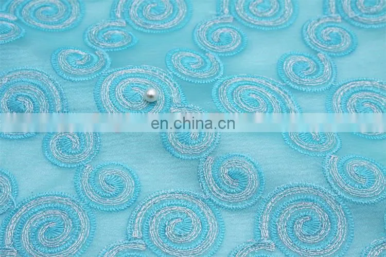 2015 best quality fashionable hot selling organza sequence lace fabric