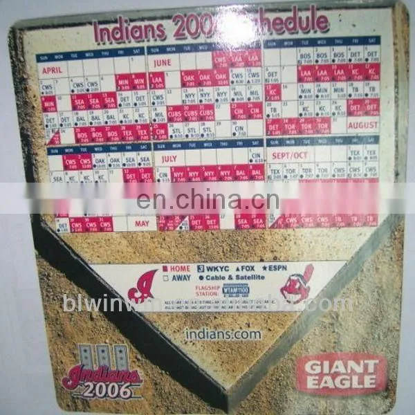 OEM PVC magnetic fridge calender