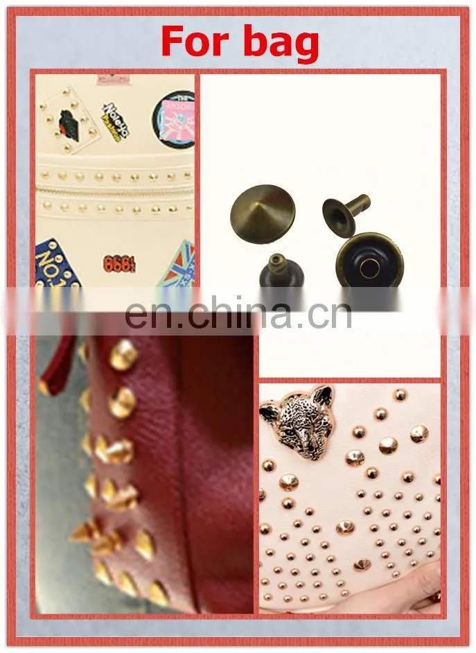 2014 Debossing plating metal spike studs