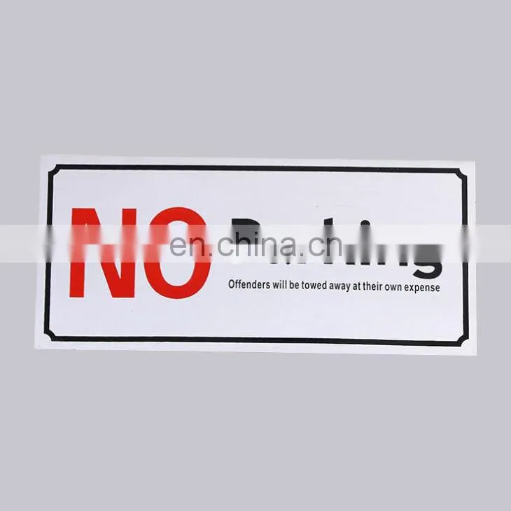 Professional OEM Factory Notice Words Style Simple Type Custom Cheap Printed Aluminum Sign With Self Adhesive