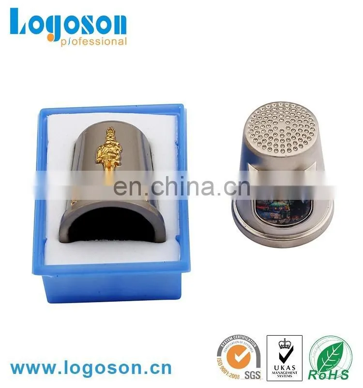 Souvenir Items Embossed Logo Metal CustomThimble
