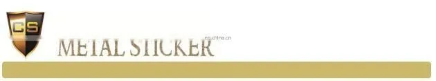 Customized Gilded Metal Car Sticker Gold Silver Black Red