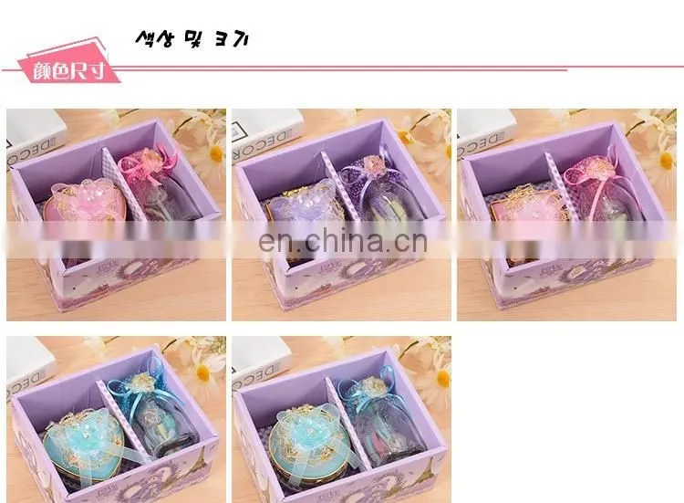 coupler romantic gift heart shape mirror bottle set clear glass wishing bottle with led light