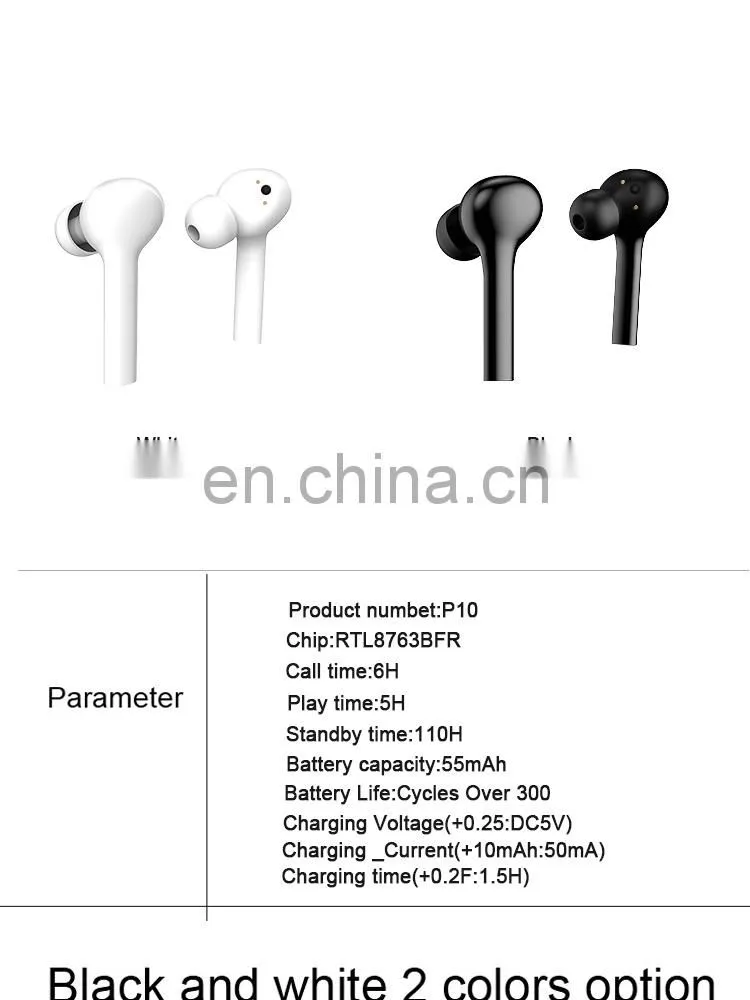 Wireless Earbuds True Stereo Bt Headphone Tws P10 Audifono Earphones For Smartphone Ios And Android