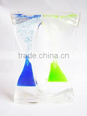 Acrylic promotion Gifts Colorful 3 Minute Liquid Hourglass Timer