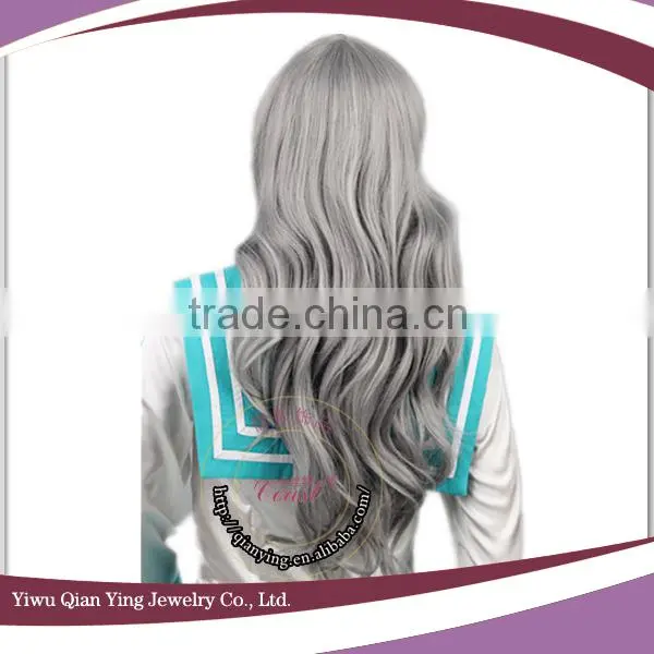 long curly grey Kuroshitsuji cosplay wig