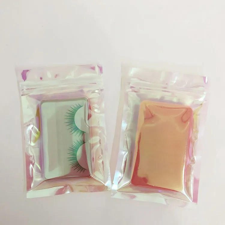 Custom logo Printing Zipper Mylar Packaging Hologram Laser Holographic Stand Up Zip Pouch Bag Heat Seal Foil Candy Bags