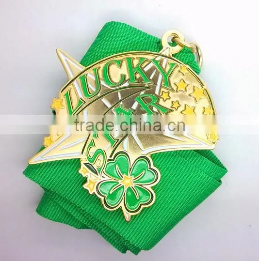 3D Custom casting kung fu metal medal with ribbon