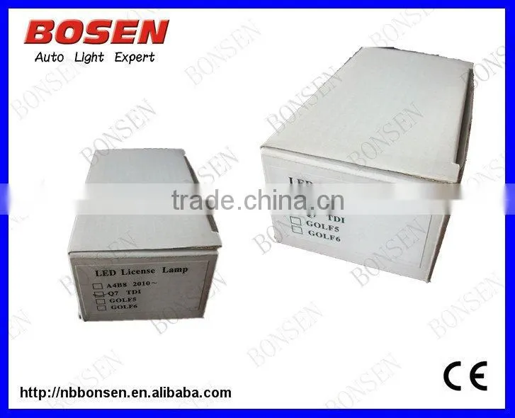 CE certified and resistor built in-side TDI car license plate led lamp