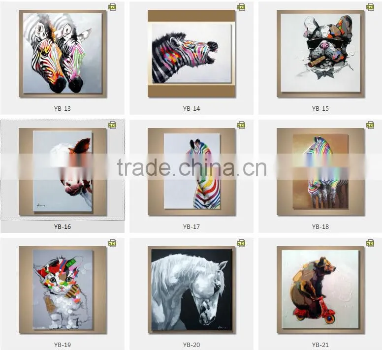 smoking dog wall art decoration modern oil painting
