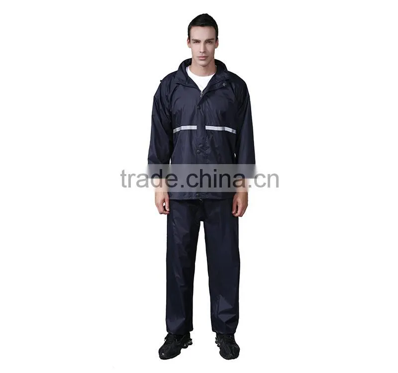 rainproof reflective adult rain coat