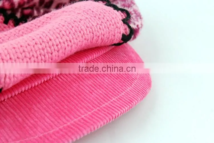 High Discount Children Brand Winter Hats Girl Lint Peaked Caps