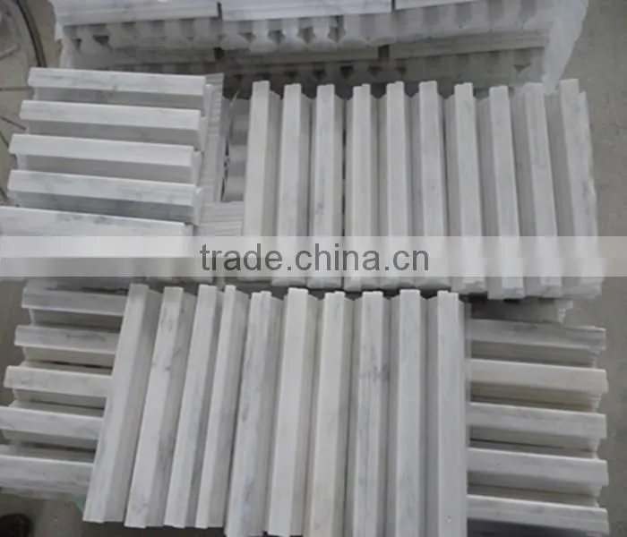 Pure white marble border
