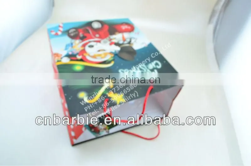 Full printing red color kraft paper bags wholesale