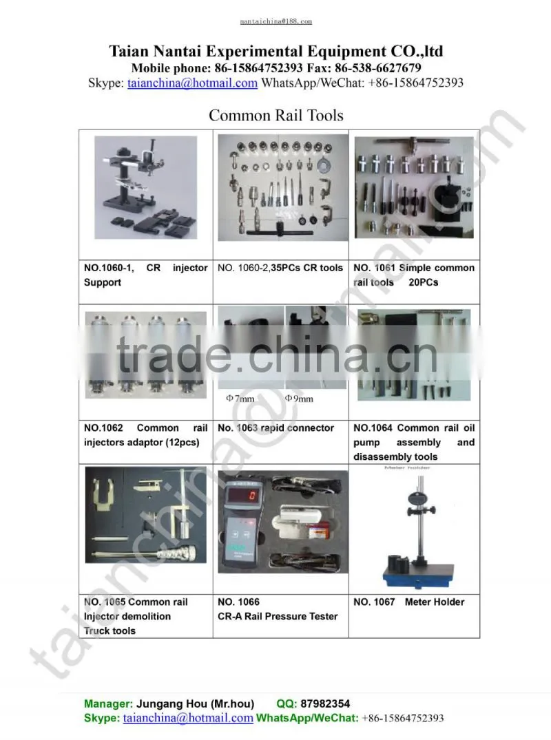 Tools for different Special purpose Pumps