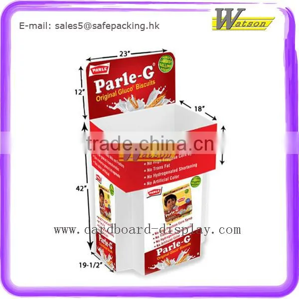 Supermarket Promotion Dump Bin Paper Floor Snack Display