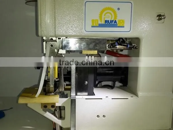 ultrasonic trimming and tape adhesive machine for seamless ankle socks