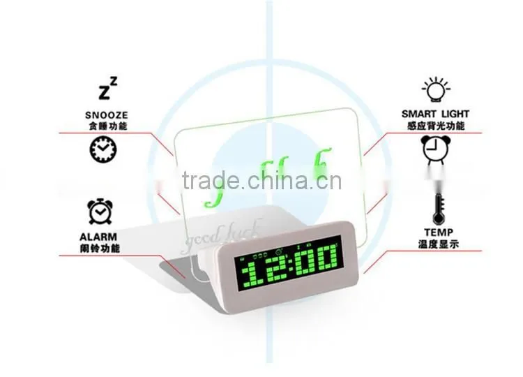 New Design Promotion Multi-functional Music Digital LED Message Board Alarm Clock with Countdown & Countup Functions