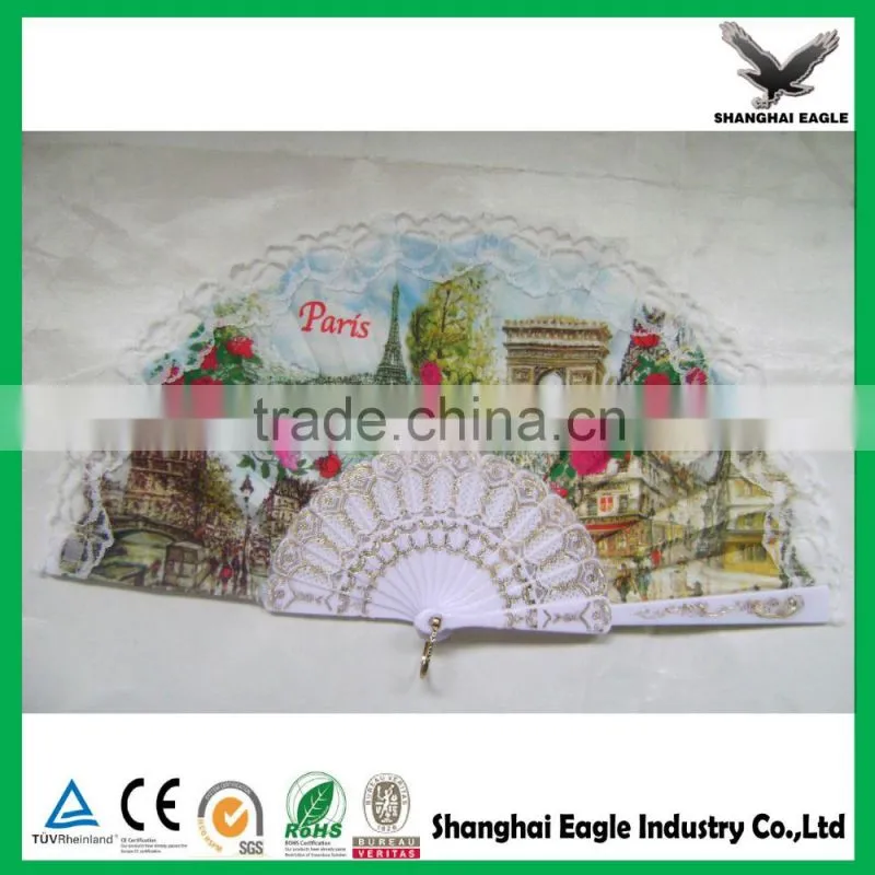 Wholesale printed custom nylon folding fan