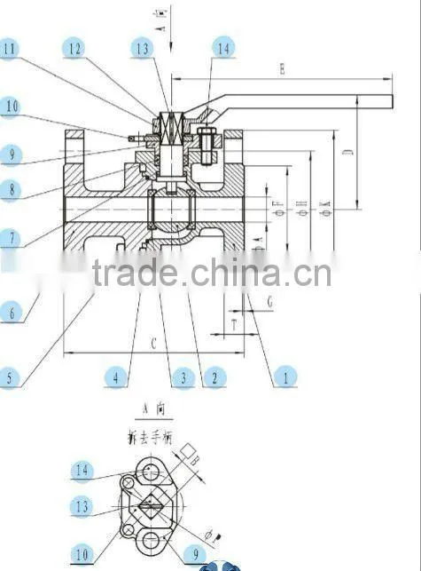 2PC FLANGED BALL VALVE CF8M