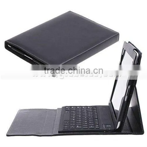 Wireless Bluetooth Keyboard Leather Case For Tablet PC