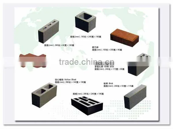 solid and hollow brick making machine for red&clay shale fly ash materials