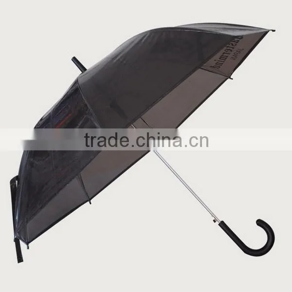 Manual open red color girl umbrella with wooden shaft