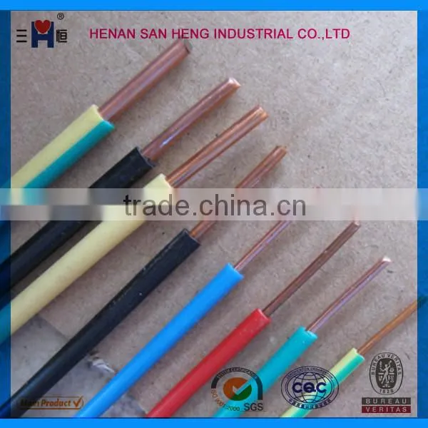 single copper pvc wire cable flame retardant