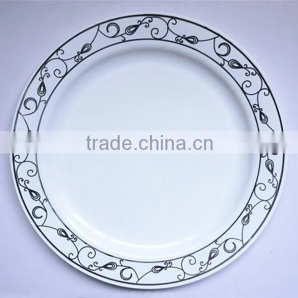 6'' Disposable PS Plate with Silver Rim