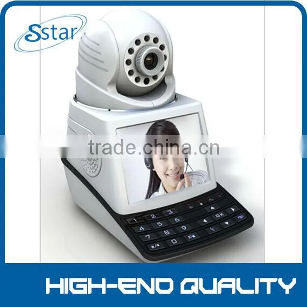 4 in 1 Wireless P2P Network Phone Camera with 3C Smart Card (Video Phone + IP Camera + Recorder + Alarm), 3.5 inch Screen, 0.3 M