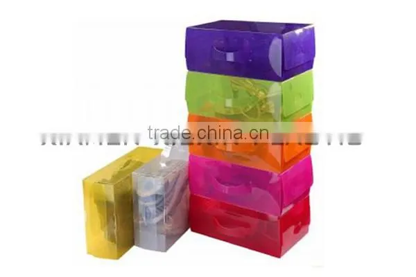 Strong Durable plastic storage PVC clear shoe box