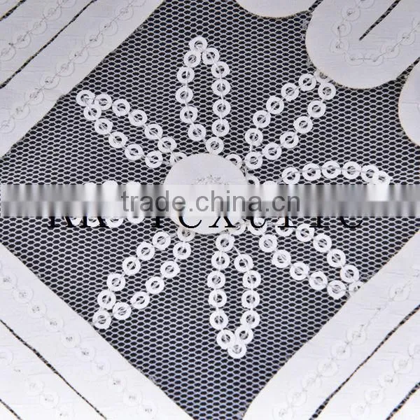 2014 Hot sell PU Leather craft Lace fabric maze home textile