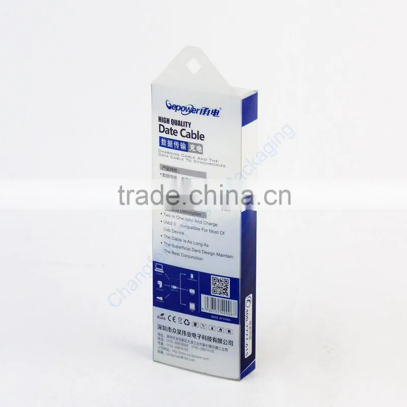 Transparent Plastic Box for USB Cable Packaging
