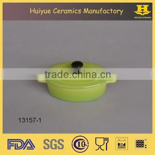 Ceramic casserole dishes, white casserole with ear