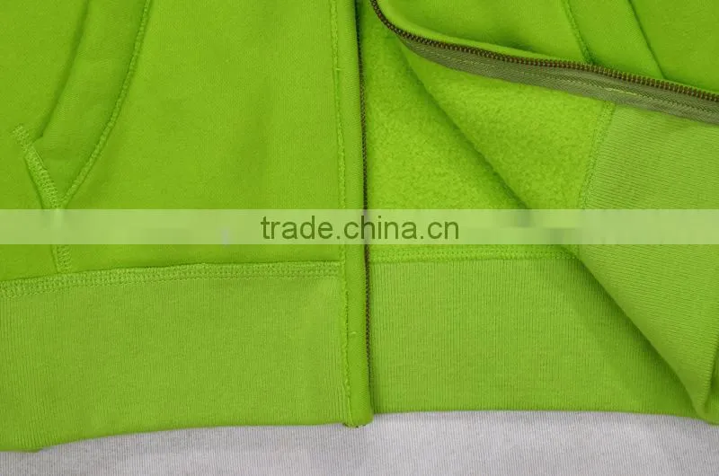 Slim new winter washed cotton cashmere European style for custom zip hoodie