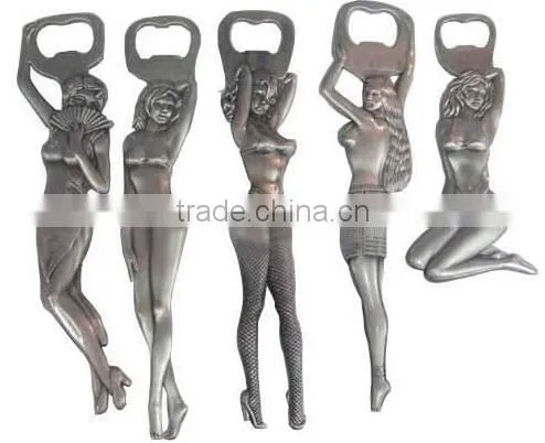 hot sale stainless steel fighter man shape style bottle opener with other tools