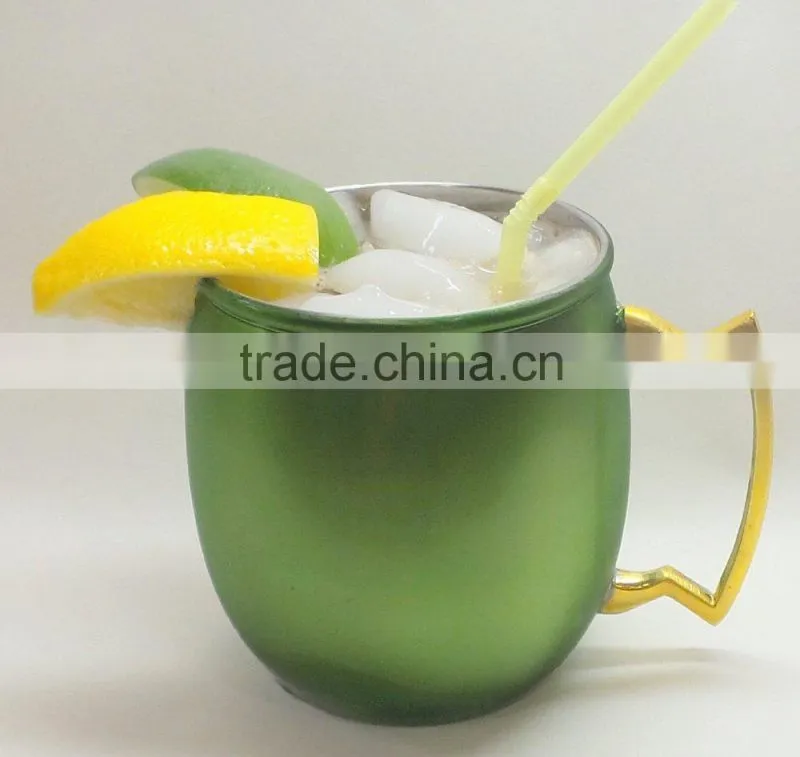 Fresh green color moscow mule solid mug