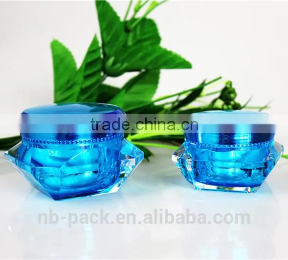 diamond clear cream acrylic jar with acrylic material