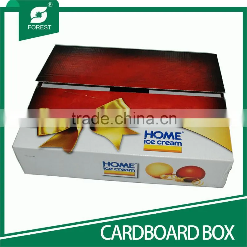 PRINTED CARDBOARD BOX ICE CREAM FREEZER BOX