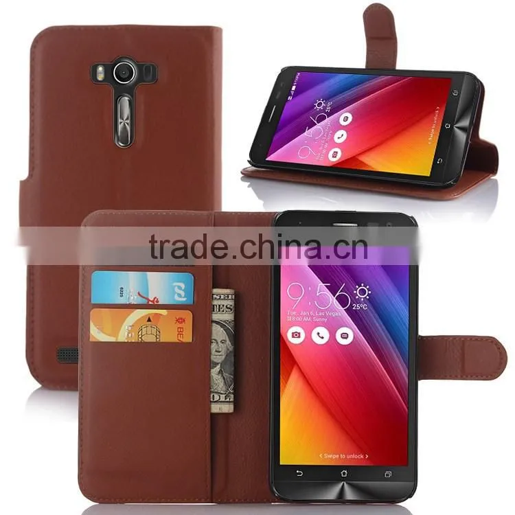Wholesale Price Leather Wallet Flip Case For Asus Zenfone 2 Laser ZE500KL Case