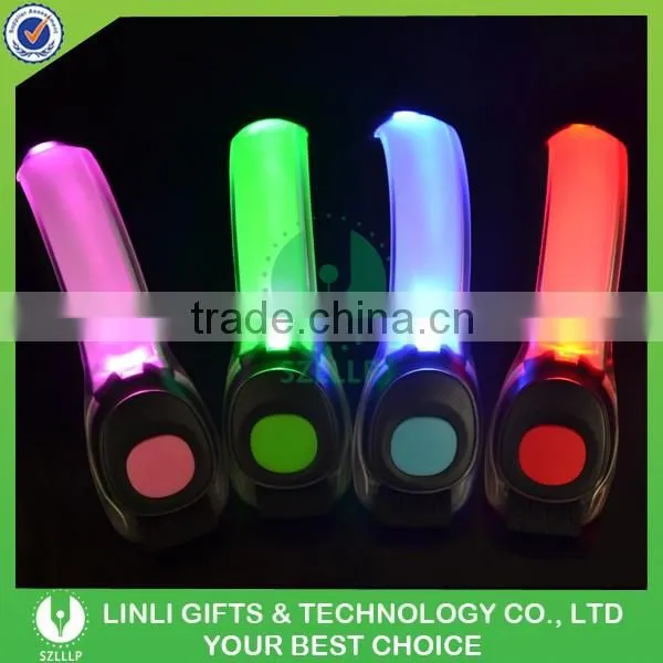 Hot Selling TPU Safety Warning Led Light Up Arm Band With Logo